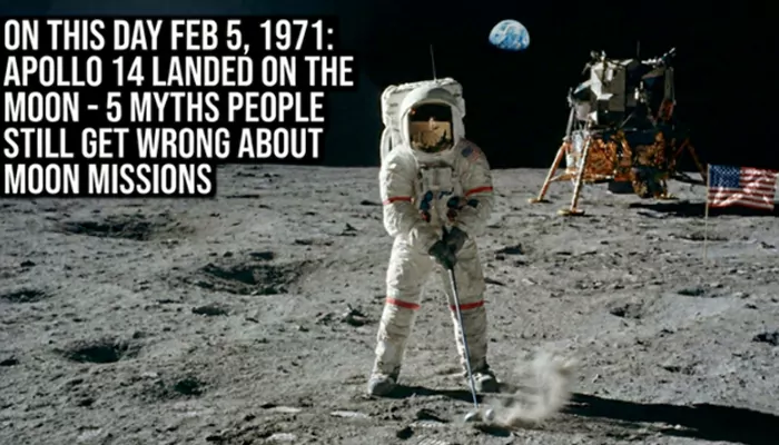 On This Day (Feb 5, 1971): Apollo 14 Landed on the Moon - 5 Myths People Still Get Wrong About Moon Missions